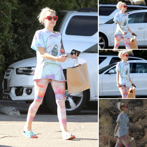 Miley Cyrus Rocks Tight Pants in Malibu Stroll