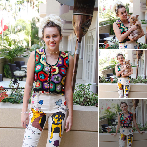 Miley Cyrus Shines at ‘Crisis in Six Scenes’ Press Conference in Beverly Hills