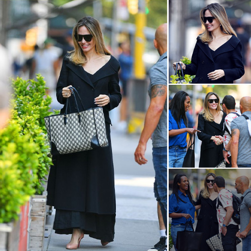 Angelina Jolie Exudes Timeless Elegance in All-Black Ensemble at New York City Eatery